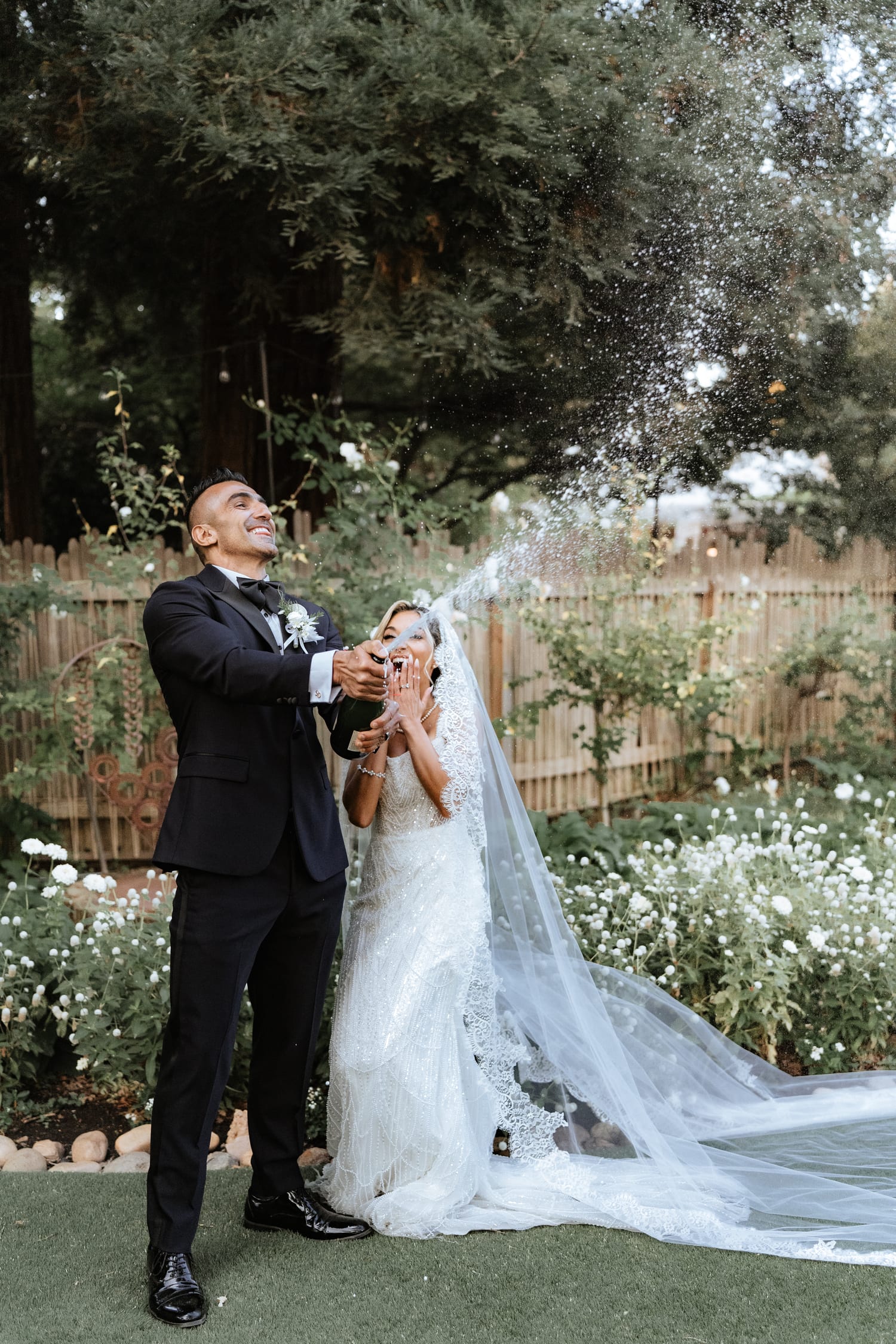 Champagne spray celebration, alternate edit